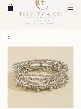 Trinity Silver-Tone Layered Bead Wrap Bracelet